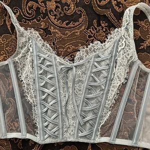 Victoria’s Secret Mint green corset top size small - used once or twice